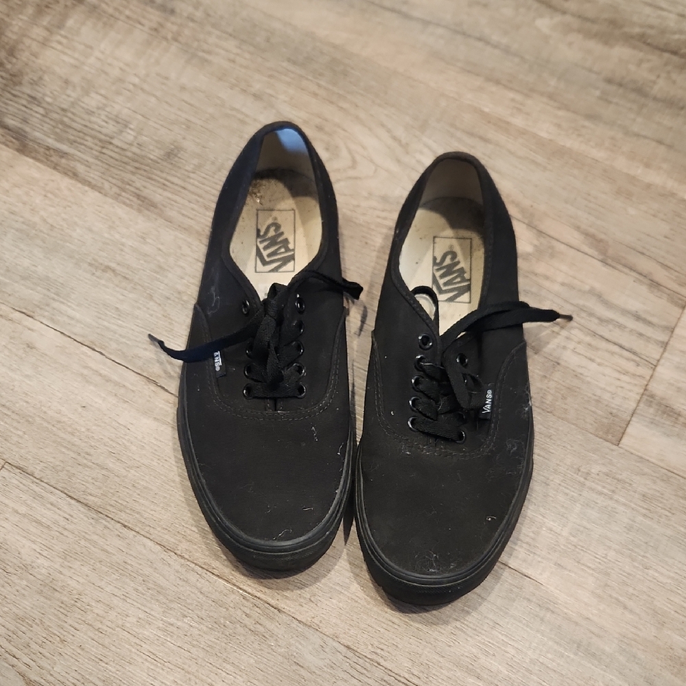 Vans Black Lace-Up Sneakers
